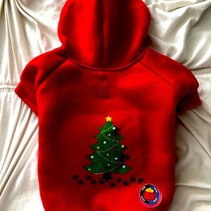 Xmas light up hoodie for Yorkshire terrier